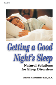 Getting a Good Night's Sleep
